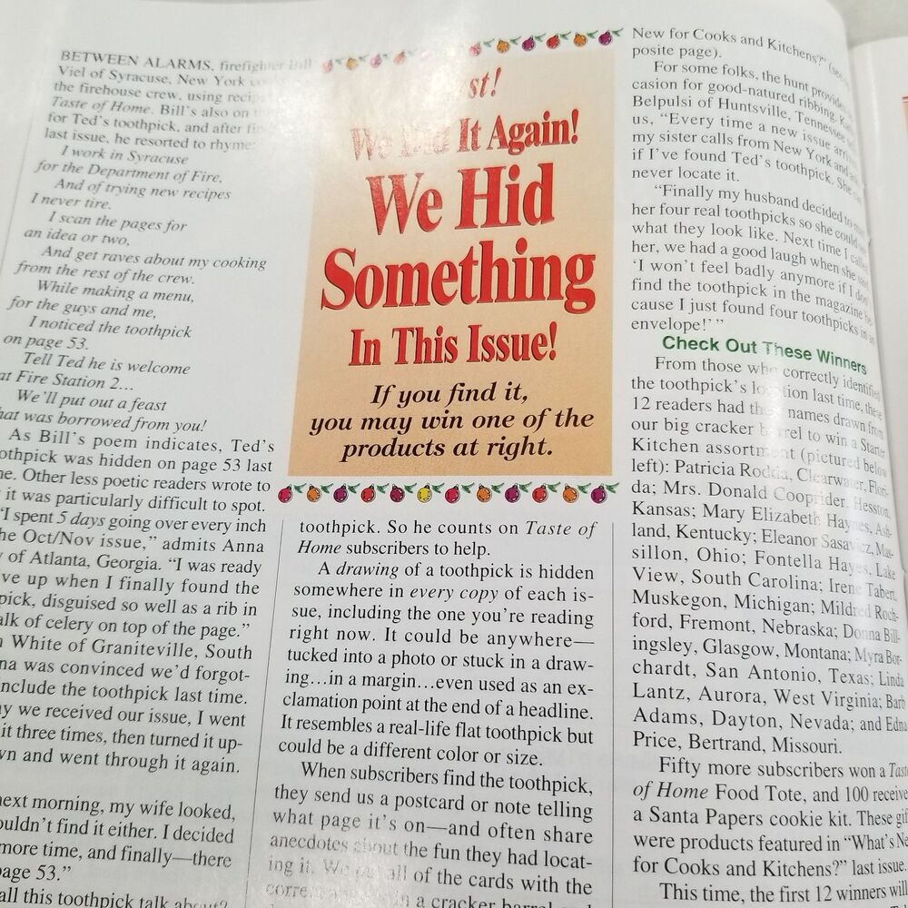 Taste of Home Magazine Dec/Jan 1997 Holiday Issue Vintage Recipes - Picture 7 of 8